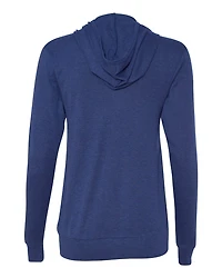 Unisex Triblend Lightweight Full-Zip Hooded Long Sleeve Tee | T-Shirt Time