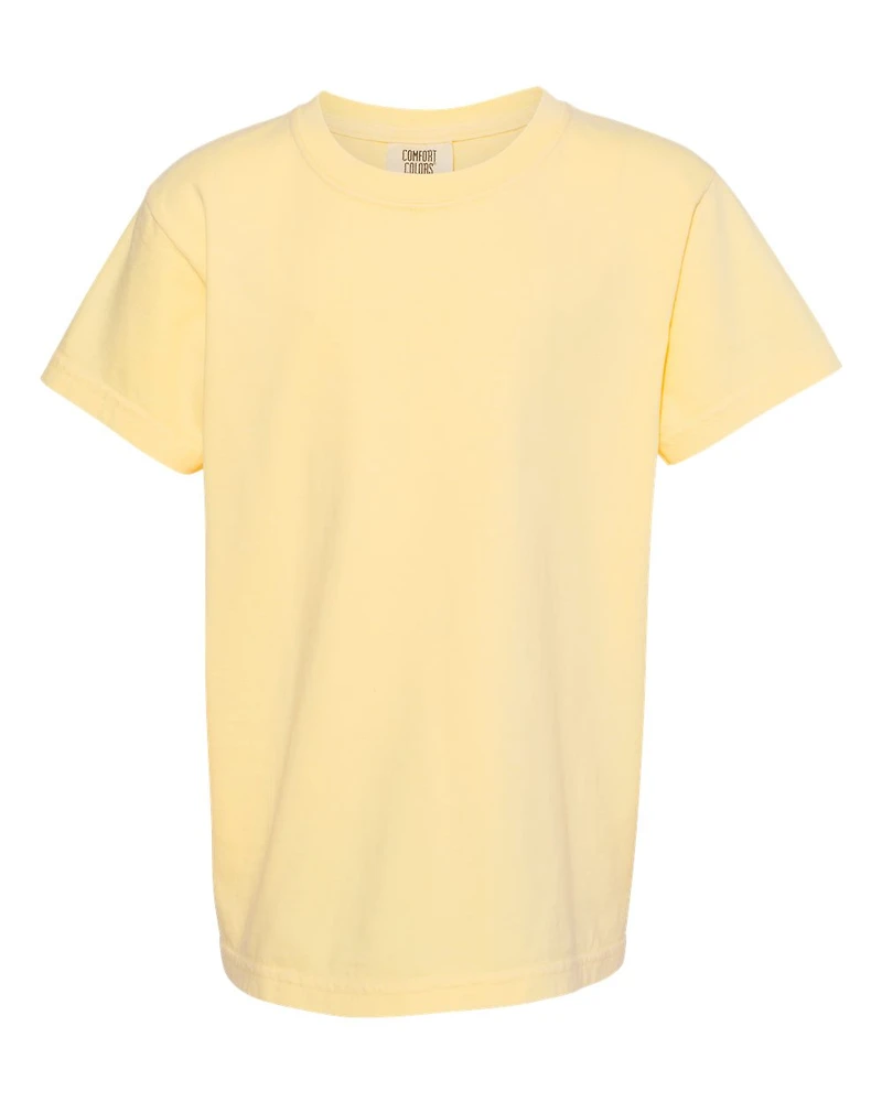 T-shirt lourd teint en pièce pour jeunes
