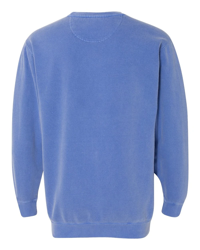 Sweat-shirt à col ras du cou teint en pièce unisexe
