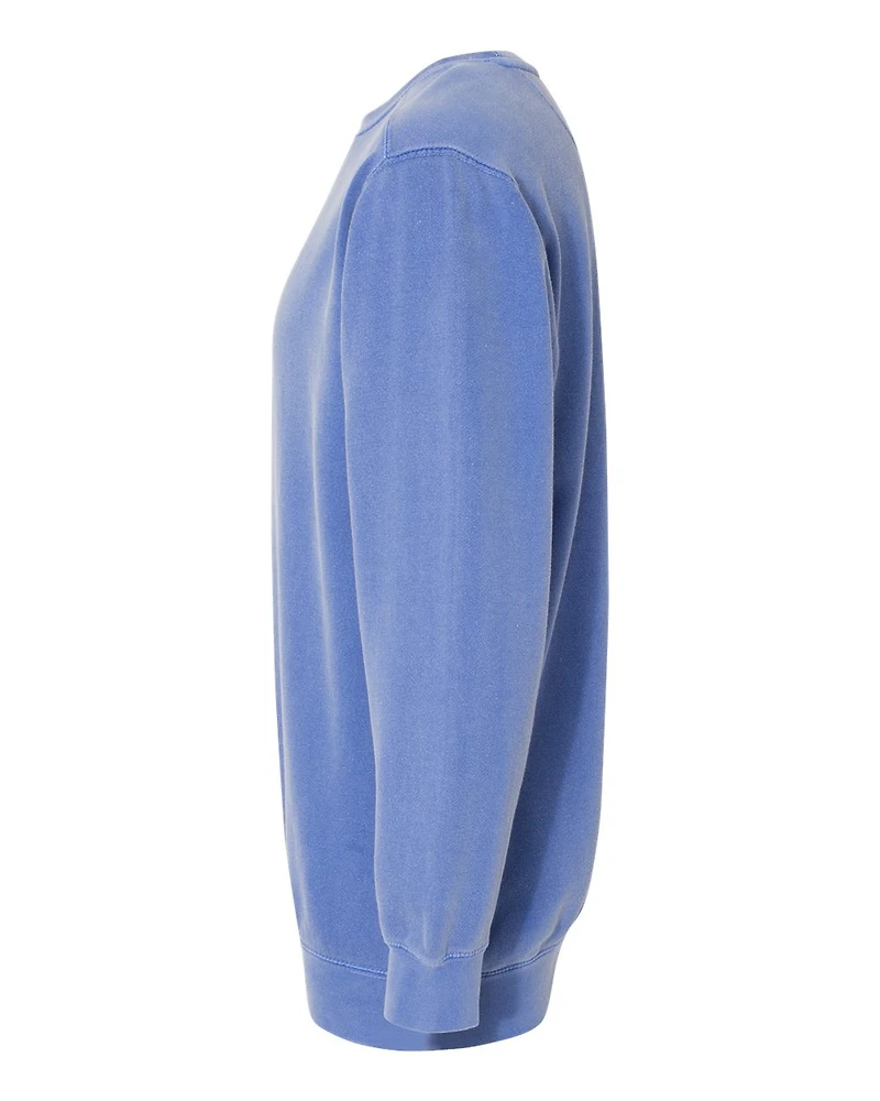 Sweat-shirt à col ras du cou teint en pièce unisexe