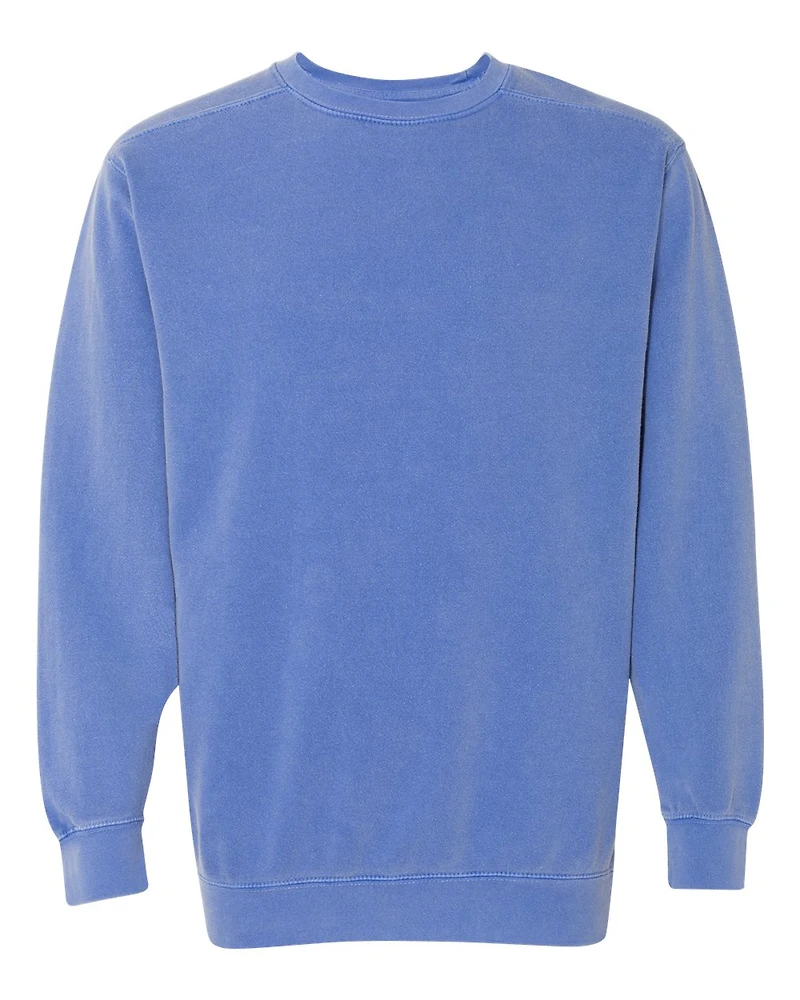 Sweat-shirt à col ras du cou teint en pièce unisexe