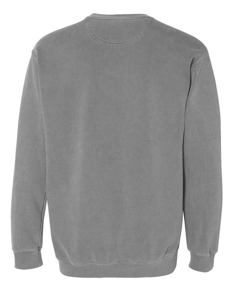 Sweat-shirt à col ras du cou teint en pièce unisexe