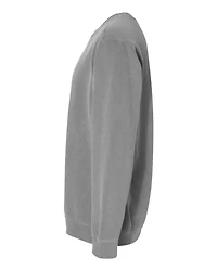 Sweat-shirt à col ras du cou teint en pièce unisexe
