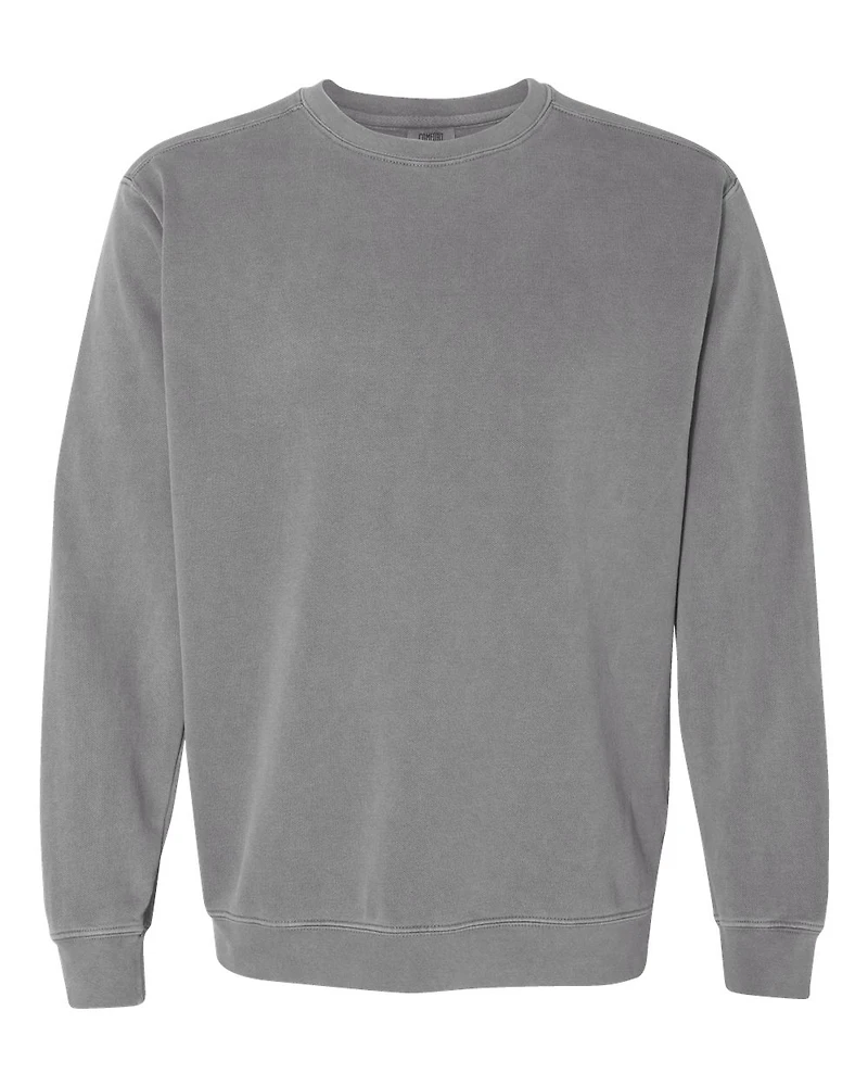 Sweat-shirt à col ras du cou teint en pièce unisexe