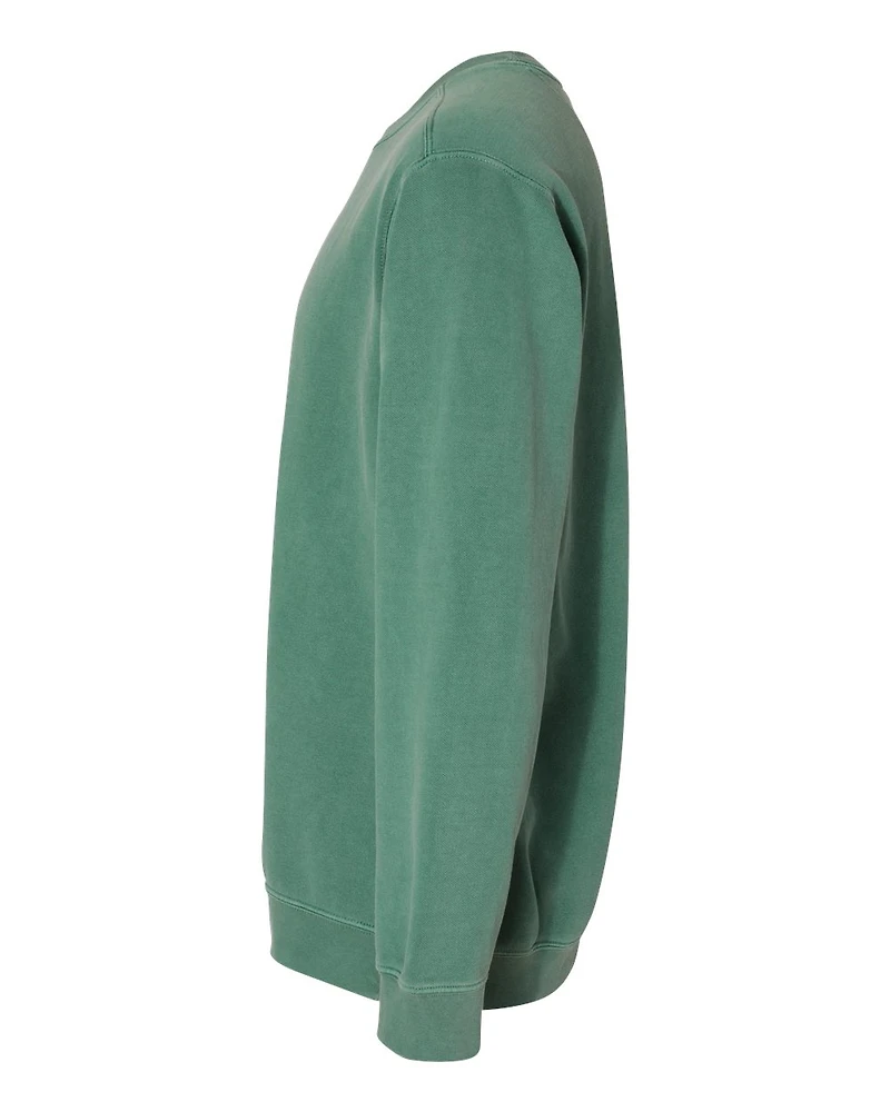 Sweat-shirt à col ras du cou teint en pièce unisexe
