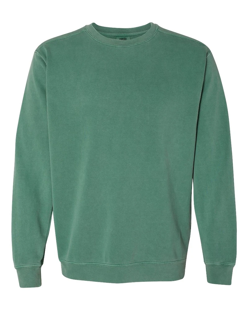 Sweat-shirt à col ras du cou teint en pièce unisexe