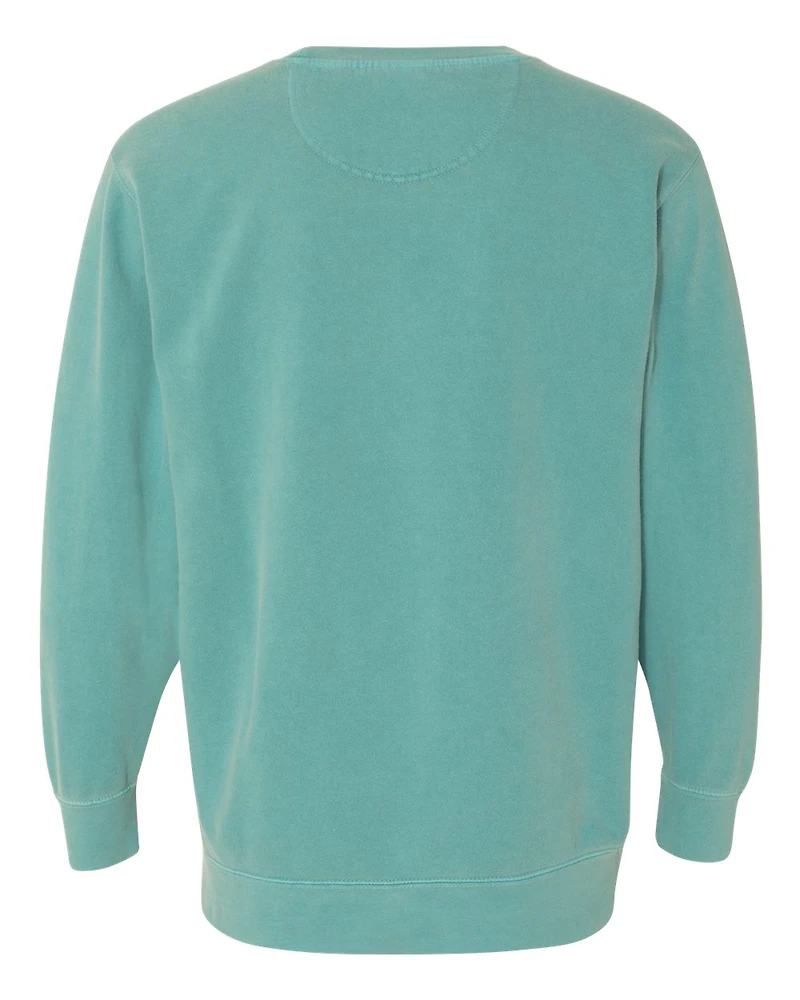 Sweat-shirt à col ras du cou teint en pièce unisexe