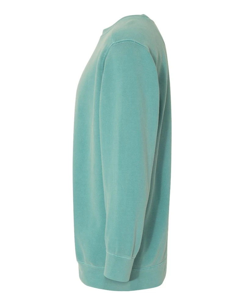 Sweat-shirt à col ras du cou teint en pièce unisexe