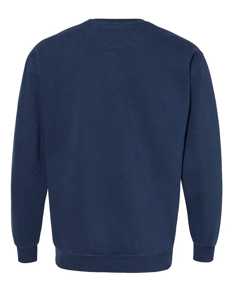 Sweat-shirt à col ras du cou teint en pièce unisexe