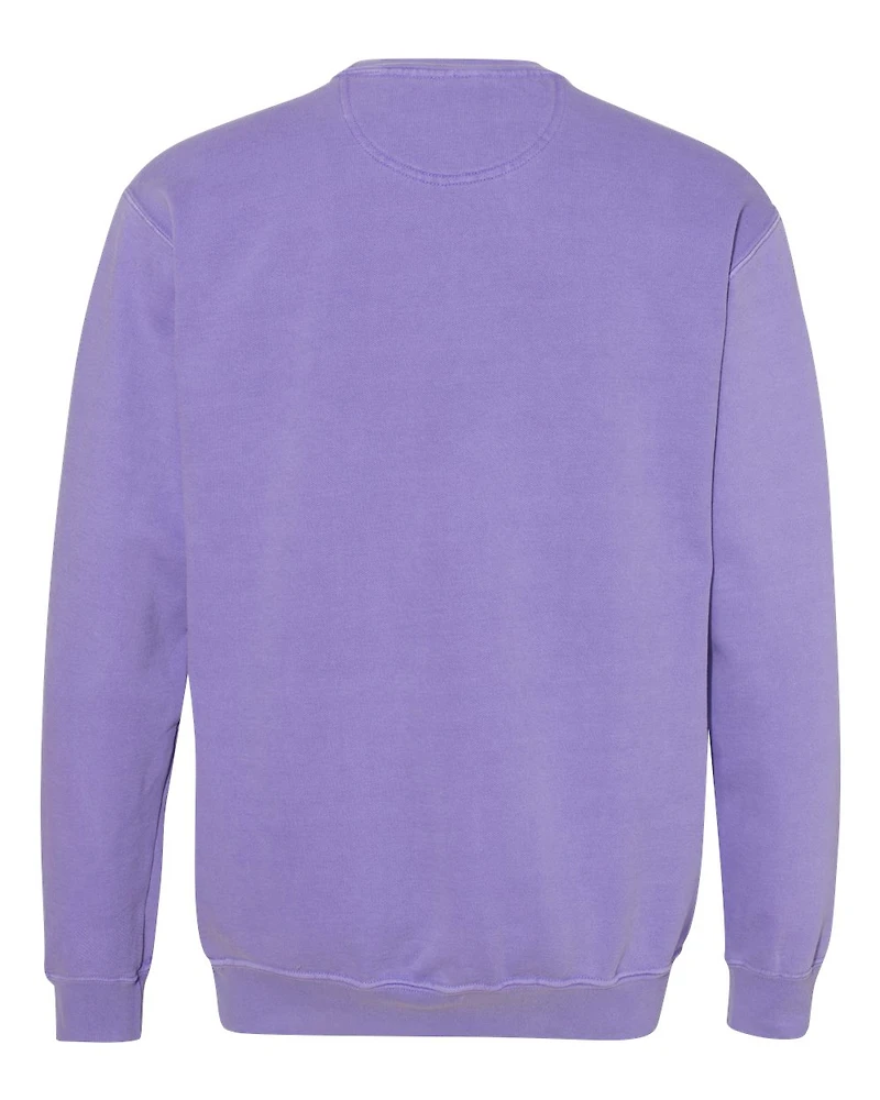 Sweat-shirt à col ras du cou teint en pièce unisexe