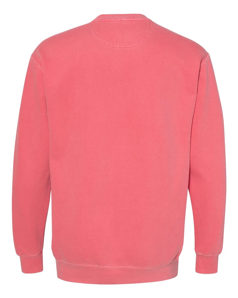 Sweat-shirt à col ras du cou teint en pièce unisexe