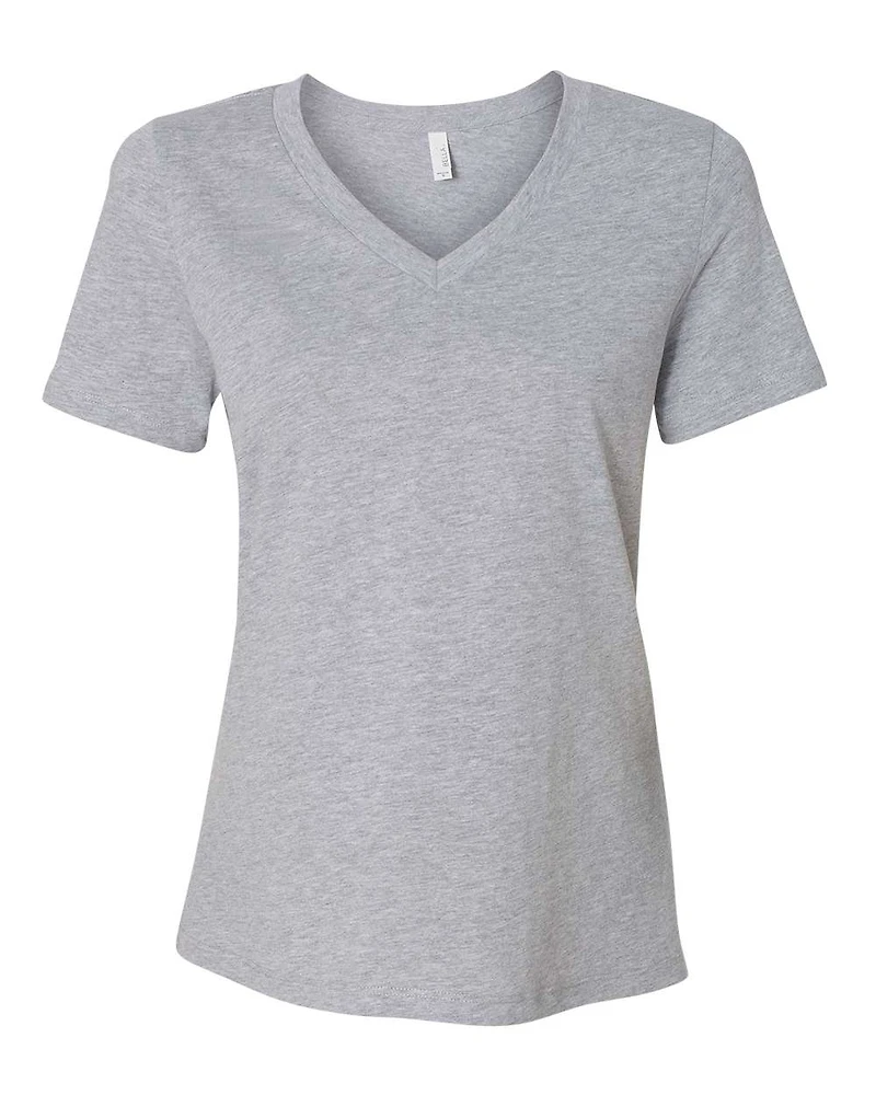 Women's Relaxed Heather CVC V-Neck Tee | T-Shirt Time