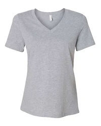 Women's Relaxed Heather CVC V-Neck Tee | T-Shirt Time