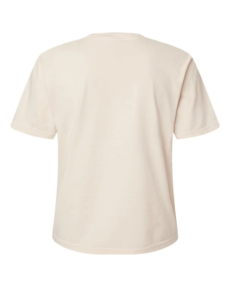 T-shirt boxy lourd teint en pièce pour femmes