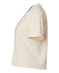 T-shirt boxy lourd teint en pièce pour femmes