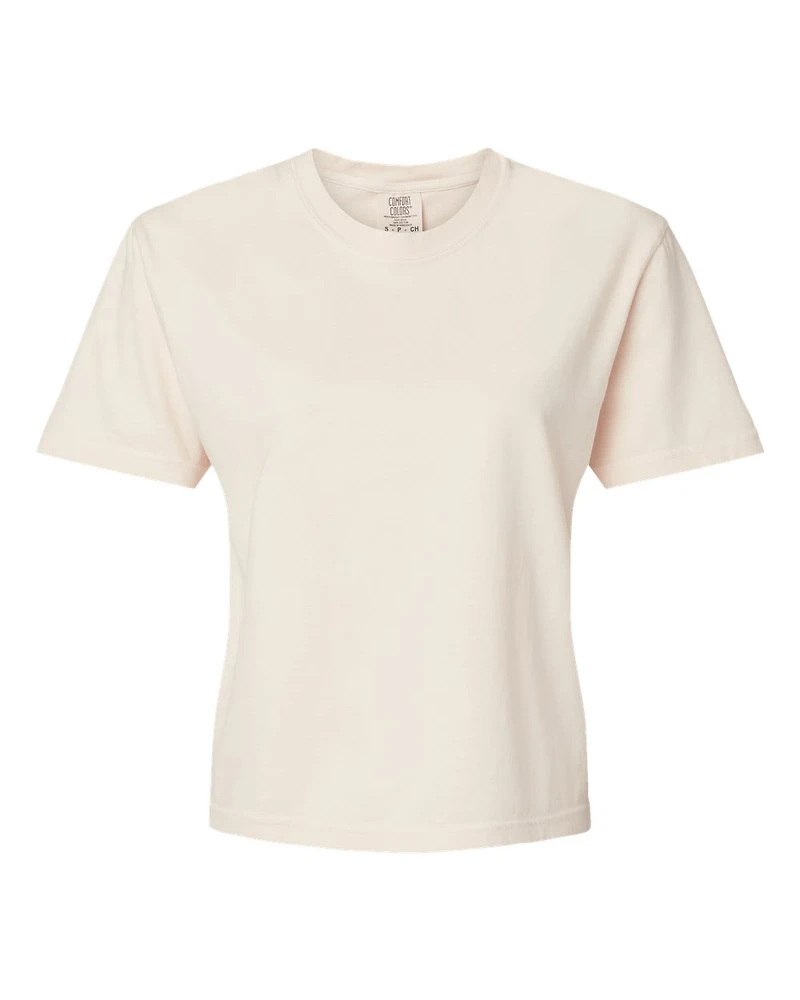 T-shirt boxy lourd teint en pièce pour femmes