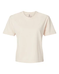 T-shirt boxy lourd teint en pièce pour femmes