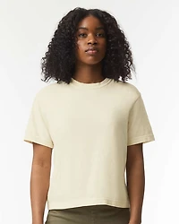 T-shirt boxy lourd teint en pièce pour femmes