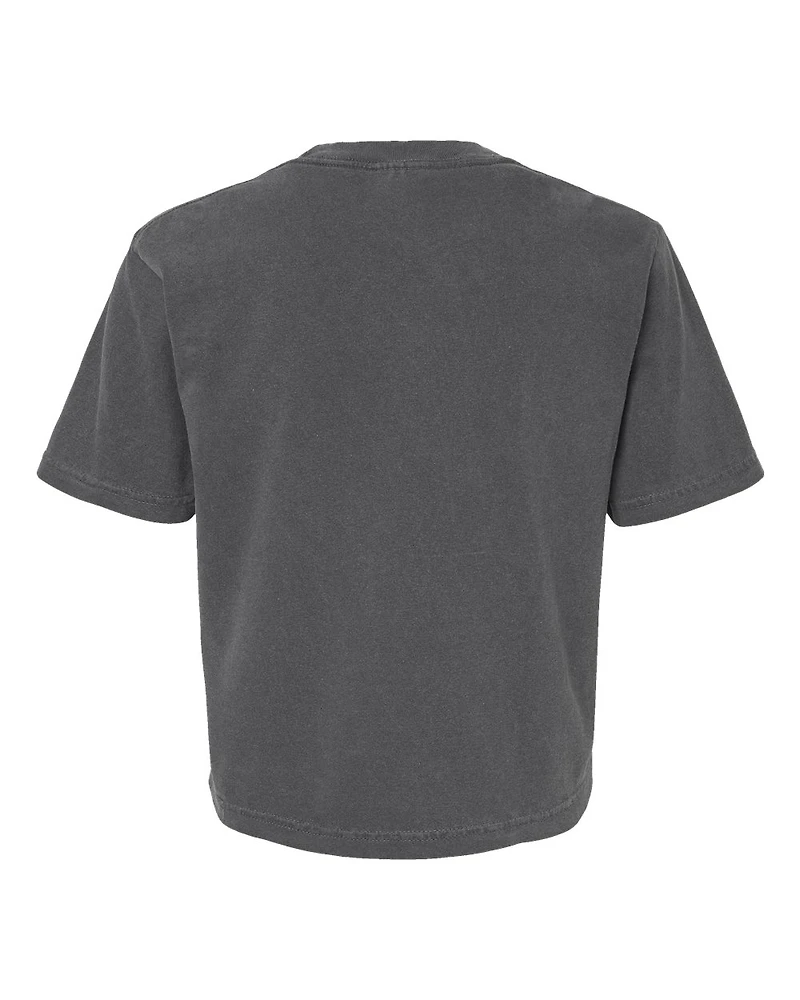 T-shirt boxy lourd teint en pièce pour femmes