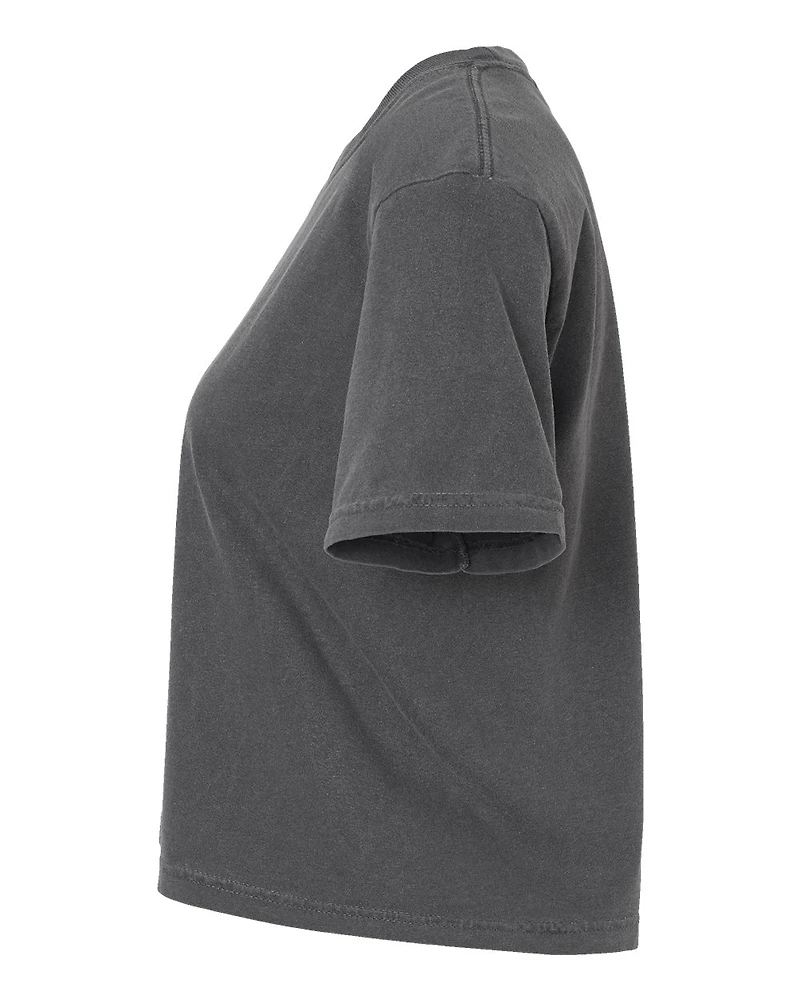 T-shirt boxy lourd teint en pièce pour femmes