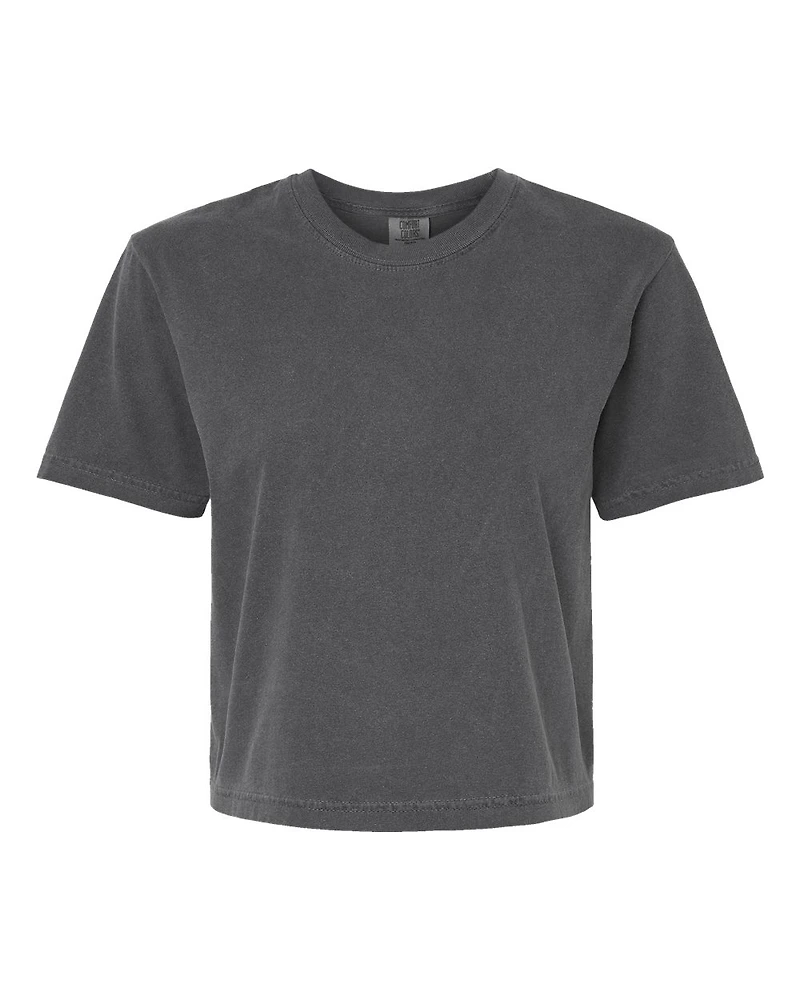T-shirt boxy lourd teint en pièce pour femmes