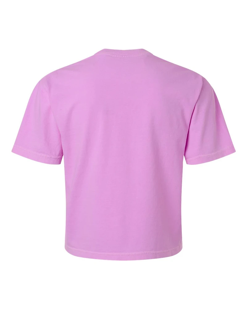 T-shirt boxy lourd teint en pièce pour femmes