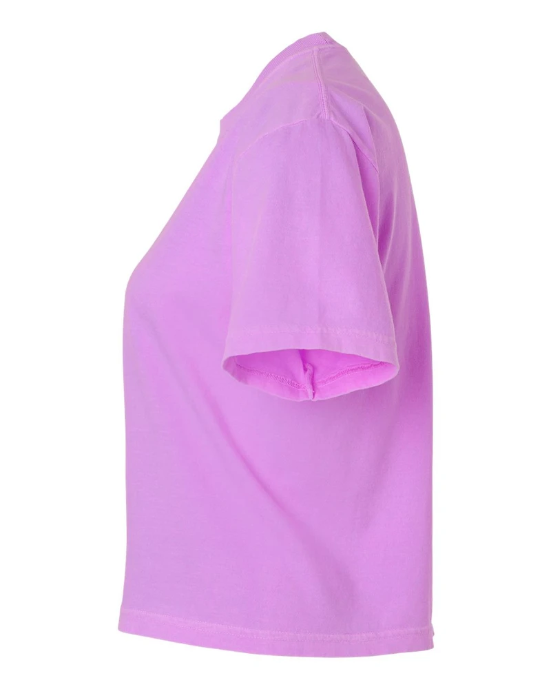 T-shirt boxy lourd teint en pièce pour femmes