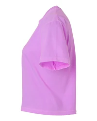 T-shirt boxy lourd teint en pièce pour femmes
