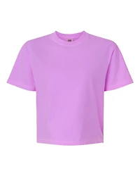 T-shirt boxy lourd teint en pièce pour femmes