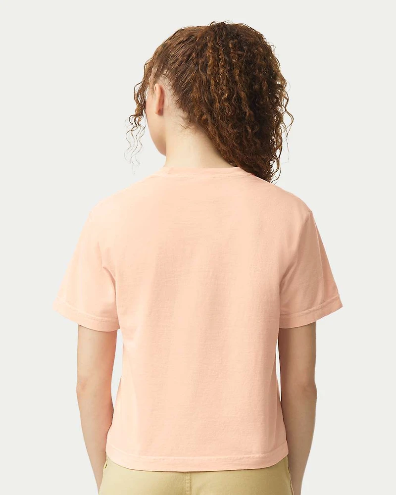 T-shirt boxy lourd teint en pièce pour femmes