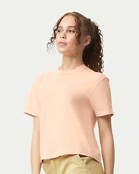 T-shirt boxy lourd teint en pièce pour femmes