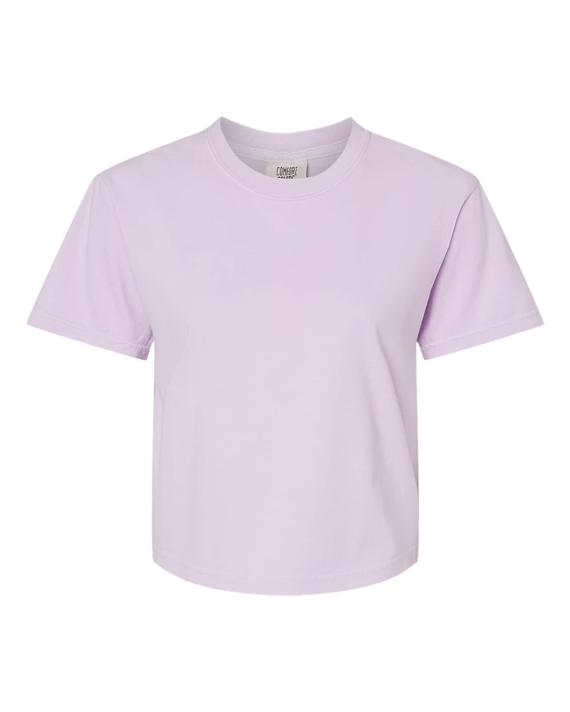 T-shirt boxy lourd teint en pièce pour femmes