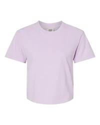 T-shirt boxy lourd teint en pièce pour femmes