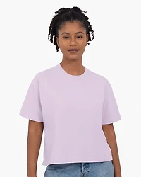 T-shirt boxy lourd teint en pièce pour femmes