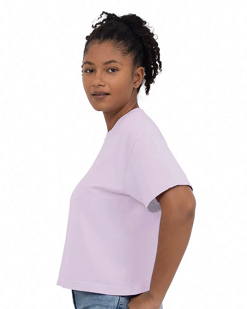 T-shirt boxy lourd teint en pièce pour femmes