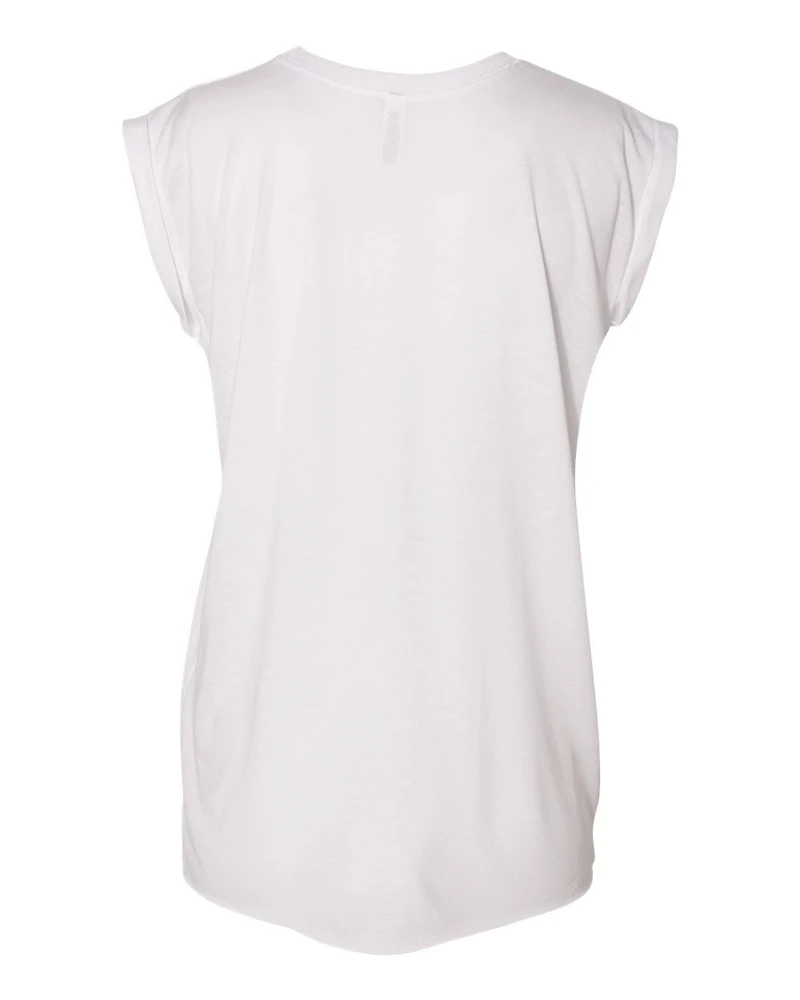 Women’s Flowy Rolled Cuffs Muscle Tee | T-Shirt Time