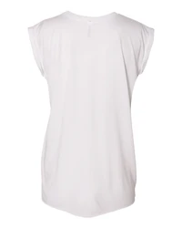 Women’s Flowy Rolled Cuffs Muscle Tee | T-Shirt Time