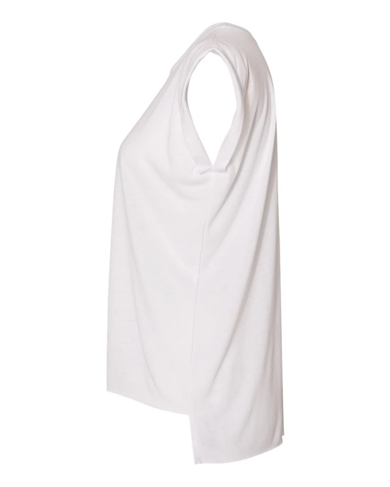 Women’s Flowy Rolled Cuffs Muscle Tee | T-Shirt Time