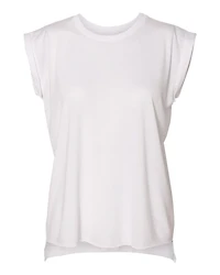Women’s Flowy Rolled Cuffs Muscle Tee | T-Shirt Time