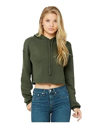 Women's Crop Fleece Hoodie Sweatshirt | T-Shirt Time