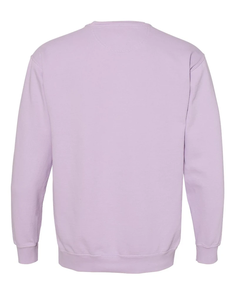 Sweat-shirt à col ras du cou teint en pièce unisexe