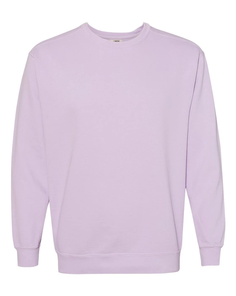 Sweat-shirt à col ras du cou teint en pièce unisexe