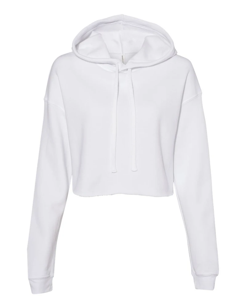 Sweat à Capuche Court en Molleton pour Femme