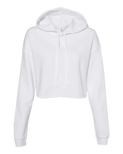 Sweat à Capuche Court en Molleton pour Femme