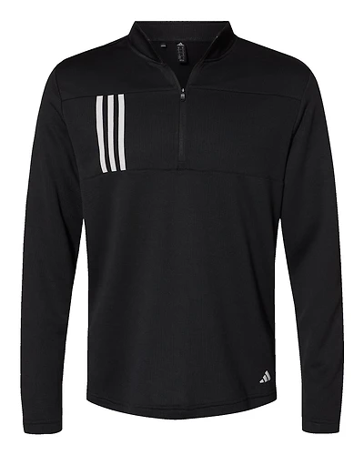 Men's 3-Stripes Double-Knit Quarter-Zip Pullover | T-Shirt Time