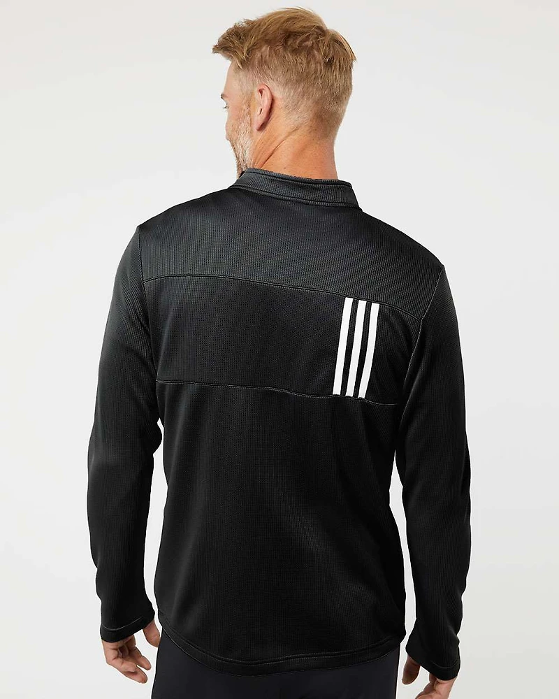 Men's 3-Stripes Double-Knit Quarter-Zip Pullover | T-Shirt Time