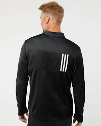 Men's 3-Stripes Double-Knit Quarter-Zip Pullover | T-Shirt Time