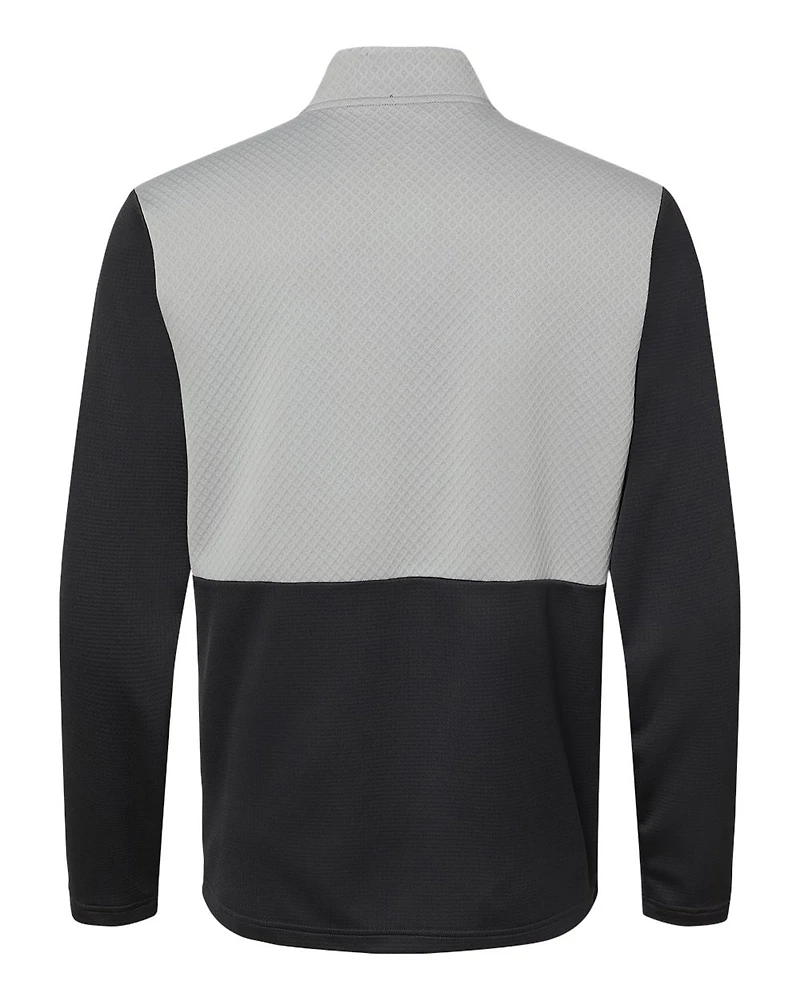 Men's Textured Mixed Media Quarter-Zip Pullover | T-Shirt Time