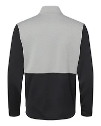 Men's Textured Mixed Media Quarter-Zip Pullover | T-Shirt Time