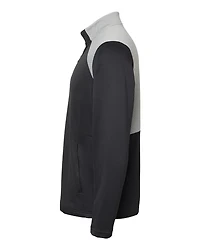 Men's Textured Mixed Media Quarter-Zip Pullover | T-Shirt Time